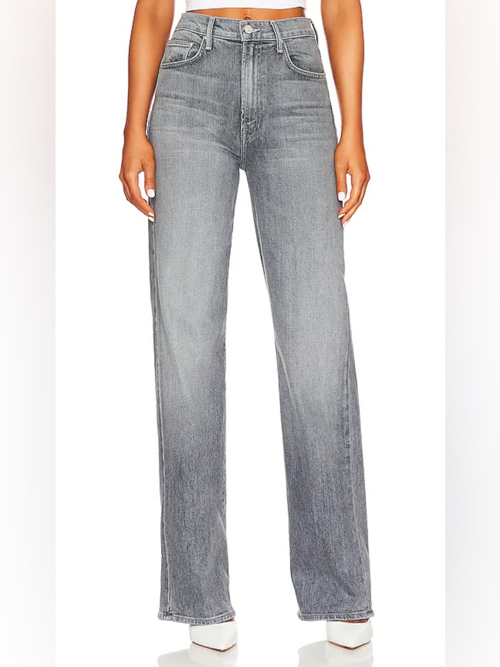 Mother The Maven Heel in Barely There 34 Inch High Waisted Jeans Size 34